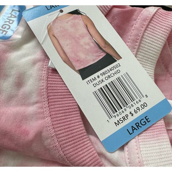 90 Degree by Reflex Tie Dye Crop Tank Top Women's Dusk Orchid Size L MSRP $69 - Picture 6 of 8